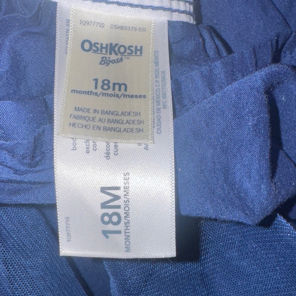 OshKosh B'gosh Baby Tulle and Denim Jumper Dress 18m - Picture 11 of 12
